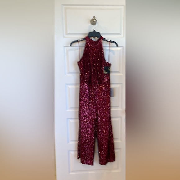 Forest Lily Crop Sequin Jumpsuit - Picture 5 of 8